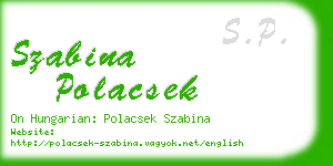 szabina polacsek business card